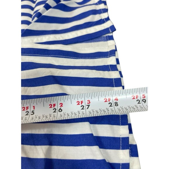 Tommy Hilfiger Women’s XXL Blue White Vertical Stripe Button Front Blouse Top - Picture 10 of 14